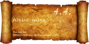 Albini Anita névjegykártya