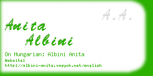 anita albini business card